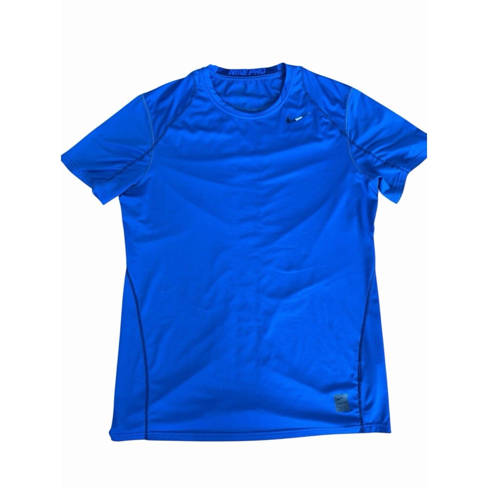 Nike Men's Large Fitted Athletic Pro Dri-Fit Blue T-Shirt